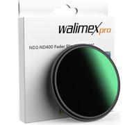Walimex pro ND2-ND400 Fader Slim Super DMC 49 mm filtre gris variable avec 9 niveaux de diaphragme, filtre ND avec revêtement 18 couches, filtre pour objectif avec monture slim 4,3 mm