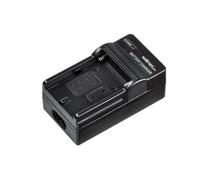 Walimex pro NP-F Chargeur de Batterie - 85 x 40 x 35 mm / 1000 mA - avec Affichage LED, câble de Charge 12 V, arrêt Automatique - Accessoires pour photographes