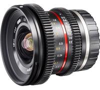 Walimex Pro Objectif grand-angle 12 mm 1:2,2 VCSC compatible avec Sony E - avec revêtement Nano, mise au point manuelle