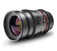 Walimex pro Objectif VDSLR 35 mm 1:1,5 - compatible avec Nikon F, filtre 77 mm, pare-soleil, mise au point fluide