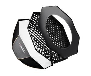 Walimex Pro Octagone Softbox Plus Boîte à lumière pour Aurora/Bowens Diamètre 90 cm Orange Line