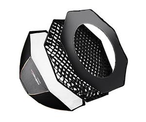 Walimex Pro Octagone Softbox Plus Boîte à lumière pour Walimex Pro/K Diamètre 90 cm Orange Line