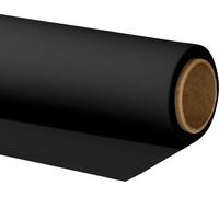 Walimex pro Papier Fond Studio - 1,35 x 10 m Noir - Fond Photo Papier - 160 g/m² - Toile de fond Sans reflets - Haute résistance - Accessoires de Photographie Shooting YouTube Créateur de contenus
