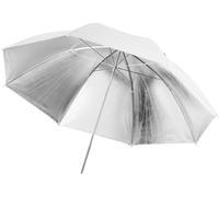Walimex pro Parapluie réflecteur blanc/argent, parapluie photo Ø 109 cm, réflecteur robuste à fort pouvoir réfléchissant, modeleur de lumière pour lumière durere dure - Accessoires Studio Photo