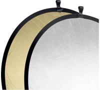 Walimex pro réflecteur pliable – Ø 107 cm – Doré et argenté – Avec sac de transport – Réflecteur photo pliable pour photo portrait Photographie de produit