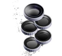 Walimex pro Set de filtres pour DJI OSMO Action – Kit CPL/ND avec ND4 ND8 ND16 ND32 et filtre polarisant, verre multicouche résistant, cadre en aluminium
