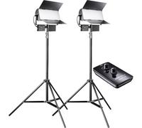 walimex pro Sirius 160 LED 65W Daylight 2er Set avec trépieds