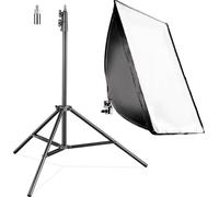 Walimex pro Softbox 40x60 cm Set LED 35 W 5000 K Lumière Studio Trépied Voyage 260 cm Amortissement à ressort Diffuseur 5000 K 2x Sac Équipement Photo Éclairage Streaming TikTok