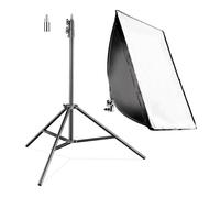 Walimex pro Softbox 40x60 cm Set LED 35 W 5000 K Lumière Studio Trépied Voyage 260 cm Amortissement à Ressort Diffuseur 5000 K 2X Sac Équipement Photo Éclairage Streaming TikTok