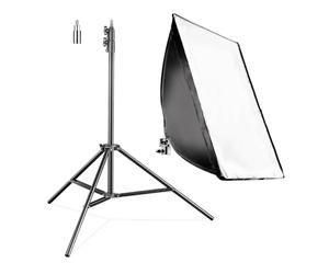 Walimex pro Softbox 40x60 cm Set LED 35 W 5000 K Lumière Studio Trépied Voyage 260 cm Amortissement à Ressort Diffuseur 5000 K 2X Sac Équipement Photo Éclairage Streaming TikTok