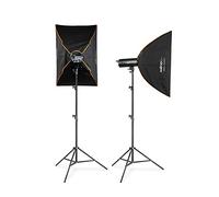 Walimex Pro Stager 400 HSS Set Double - Flash Studio 400 WS, récepteur 2,4 GHz, Mode HSS, lumière LED, pour photographes Pro
