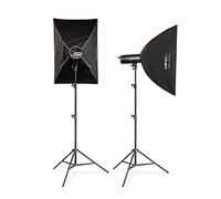 Walimex Pro Stager 600 HSS Kit Double - Flash de Studio Puissant avec récepteur 2,4 GHz, Mode HSS, 600 WS, Temps de Combustion Court, lumière de réglage LED, pour photographes Professionnels
