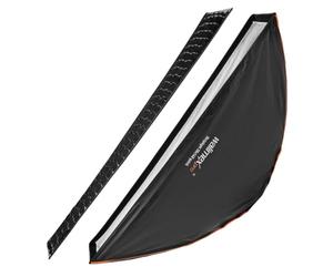 Walimex pro Studio Line Striplight SB QA - Boîte à lumière - 30 x 140 cm - 49,5 cm de Profondeur - Pliable - avec Grille, diffuseur intérieur et extérieur - Anneau Speedring - pour Flash de Studio