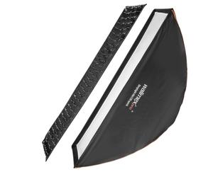 Walimex pro Studio Line Striplight SB QA - Softbox Lampe à Bande 40 x 120 cm de Profondeur 49,5 cm de Profondeur, avec Grille, diffuseur intérieur et extérieur, Anneau de Vitesse pour Flash de Studio