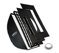 Walimex pro Studio Softbox 60 x 90 cm + adaptateur Hensel EH, 360°, fonction parapluie, grille, masques, adaptateur Bowens et sac, i