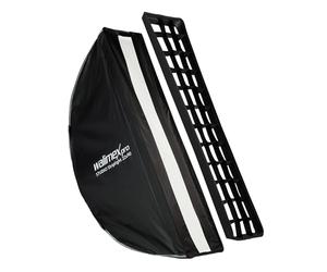 Walimex pro Studio Striplight Softbox 22 x 90 cm, rotation à 360 °, montage facile grâce à la fonction parapluie, avec grille, masque, adaptateur Bowens et sac de transport, idéal pour la photographie