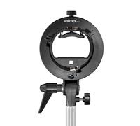 Walimex Pro Support de flash S-Type universel (pour flashs compacts, idéal pour softboxes, réflecteurs, beauty dish, parapluies, réglable) noir