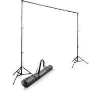 Walimex pro Système d'arrière-plan XXL Largeur 190-465 cm, Support d'arrière-plan Hauteur 400 cm, Pieds de lampe avec Raccord 5/8", Kit Vidéo & Écran vert