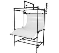 Walimex pro Table de Prise de Vue Mobile XXL - Table photo mobile professionnelle, hauteur variable, surface de diffusion, pour produits jusqu'à 20 kg