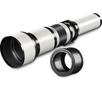 Walimex pro Téléobjectif CSC 650-1300 mm 1:8-16 pour Pentax K - mise au point manuelle, zoom pour capteur plein format et APS-C, boîtier en métal, sac + bouchons