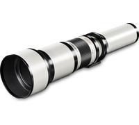 Walimex pro Téléobjectif CSC 650-1300 mm 1:8-16 pour Sony A - mise au point manuelle, zoom pour capteur plein format et APS-C, boîtier en métal, sac + bouchons