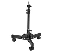 Walimex pro Trépied à roulettes compact 70 cm (hauteur réglable 18 à 70 cm, capacité de 6 kg, adaptateur 5/8" avec connexions 1/4" et 3/8") noir 21272