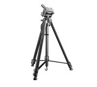 Walimex Pro Trépied Photo/vidéo Grand et Stable 168cm Noir - supporte jusqu'à 4kg, avec tête panoramique, pour Prise de Vue avec Appareil Photo et téléphone Portable, Sac et Support Smartphone Inclus