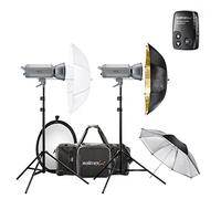 Walimex Pro VC Studio excellence Set Start 3.3 (incl. 2x300Ws flash, trépieds, des parasols en studio, déclenchement du flash, sac de studio et réflecteur)