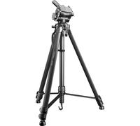 Walimex pro WT-3530 Trépied Basic 146 cm Noir, Trépied Photo Réglable en Hauteur 56-146 cm, Trépied Vidéo avec Niveau à Bulle, Tête 3D et Plaque rapide 65 mm