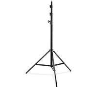Walimex pro WT-420 Pied Lampe Noir Hauteur 420 cm max. Charge 7,5 kg Support Flash Raccord spigot 5/8 » Amortisseur à ressort Studio Outdoor Trépied Lumière Voyage Accessoires photographie