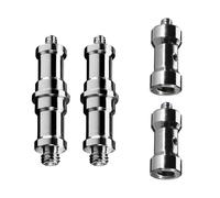 Walimex Set 2x Vis Adaptateur fileté 3/8" vers 1/4" & 2x Adaptateur fileté 3/8" vers 1/4" – Vis pour Trépied - Raccord filet- Accessoires Caméra Monopod & Pied luminaire – Studio Photo Caméra