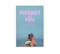 WALIYIAN Poster du film Pierrot Le Fou pour chambre à coucher, salon, décoration murale esthétique, art déco, 40 x 60 cm, sans cadre