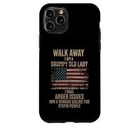 Walk Away I Am A Grumpy Old Lady Funny Femme Coque pour iPhone 11 Pro