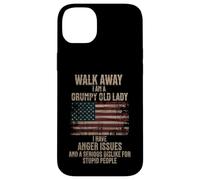 Walk Away I Am A Grumpy Old Lady Funny Femme Coque pour iPhone 14 Plus