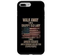 Walk Away I Am A Grumpy Old Lady Funny Femme Coque pour iPhone 7 Plus/8 Plus