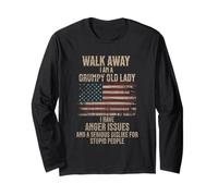 Walk Away I Am A Grumpy Old Lady Funny Femme Manche Longue