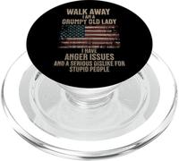 Walk Away I Am A Grumpy Old Lady Funny Femme PopSockets PopGrip pour MagSafe
