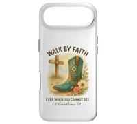 Walk by Faith 2 Corinthians 5:7 Western Boot Watercolor Coque pour iPhone Air