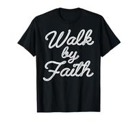 Walk by Faith Christian Jésus Religieux Cowboy Western Faith T-Shirt