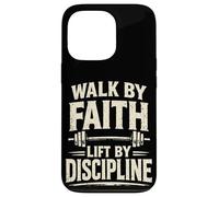 Walk by Faith Christian Prayer Gym Workout Haltérophilie Coque pour iPhone 13 Pro