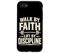 Walk by Faith Christian Prayer Gym Workout Haltérophilie Coque pour iPhone SE (2020) / 7/8