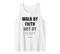 Walk by Faith Not by Sight 2 Corinthians 5:7 Christian Text Débardeur