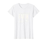 Walk by Faith Not by Sight Citation chrétienne inspirante T-Shirt, Femme, Blanc, XXL