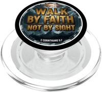 Walk by Faith Not by Sight Citations de Jésus avec Verset de la Bible chrétienne PopSockets PopGrip pour MagSafe