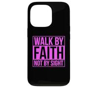 Walk by Faith Not by Sight Verse Bible Women Luke Scripture Coque pour iPhone 13 Pro