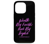 Walk by Faith Not by Sight Verse Bible Women Luke Scripture Coque pour iPhone 13 Pro