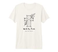 Walk by Faith Not by Sight | Verse biblique 2 Corinthiens 5:7 T-Shirt Haut de Gamme