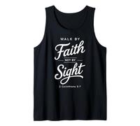 Walk by Faith Not by Sight Verse de la Bible Femmes Corinthiens 5:7 Débardeur