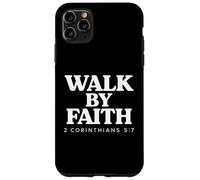 Walk By Faith Verse biblique 2 Corinthiens 5:7 Christian Coque pour iPhone 11 Pro Max