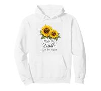 Walk Faith Not by Sight Tournesol Faith Beau Verset Sweat à Capuche
